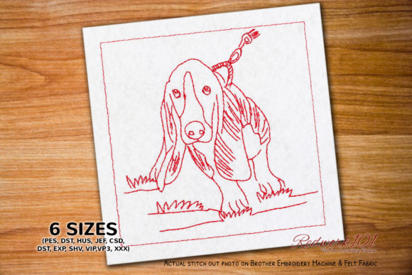 A Review of the Basset Hound Dog with Leash Embroidery
