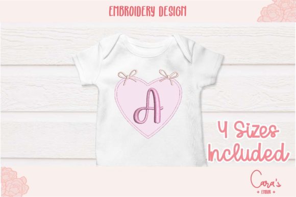 A Sweet Heart with Bows Applique for Handmade Gifts