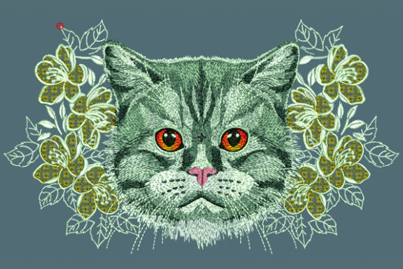 Cat and Flowers Embroidery: A Professional Review for Business Use