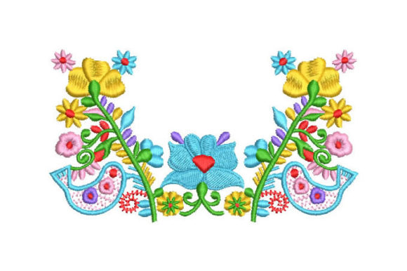 Evaluating Creative Fabrica's Flowers with Birds Embroidery File