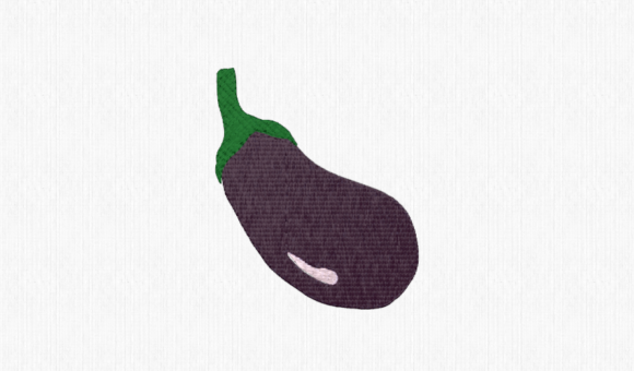 The Cute Eggplant Embroidery Design: A Purple Splash of Fun